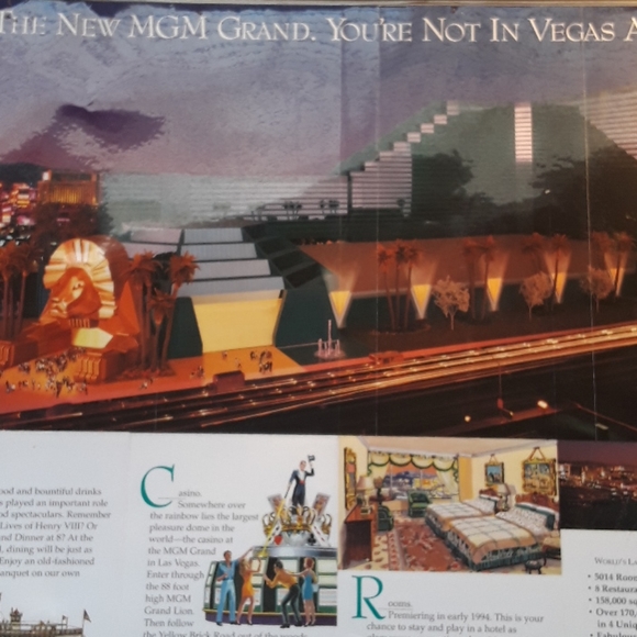 c MGM HOTEL CASINO LV 1992 GARY MEYER 2 SIDE… - Picture 8 of 12